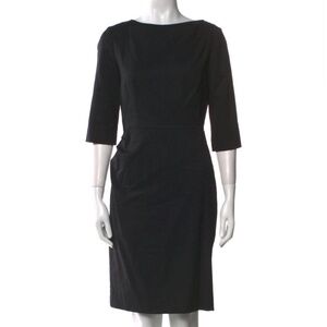 Moschino Cheap And Chic Black Wool Sheath Dress Sz IT 44/Medium